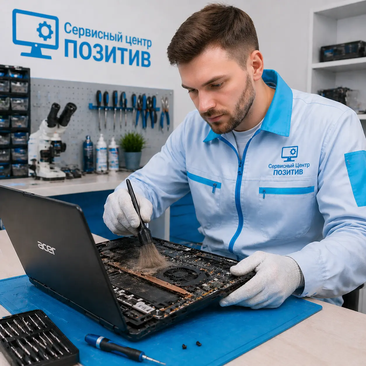 Чистка ноутбука Acer от пыли в Кстово | Замена термопасты