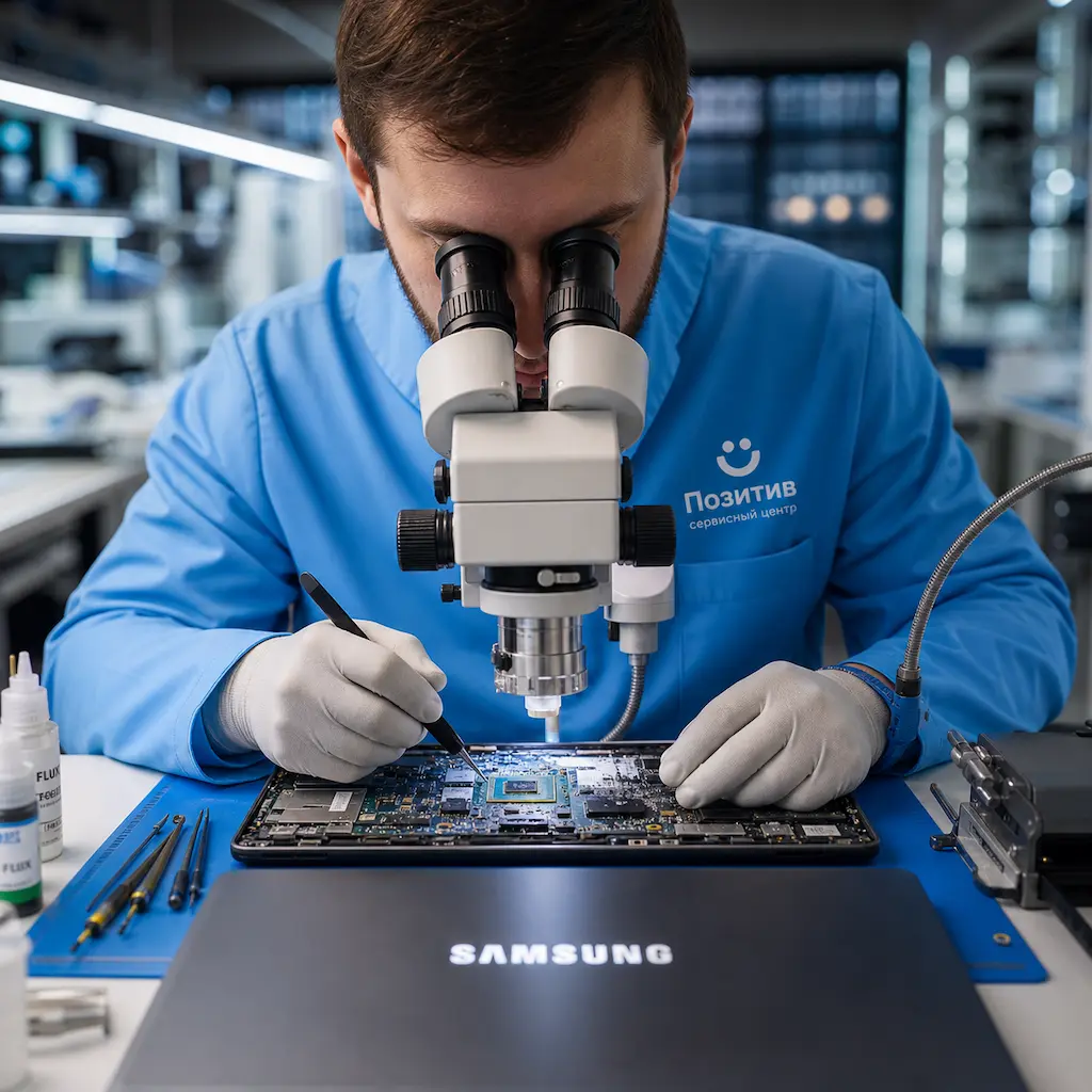 Замена видеокарты ноутбука Samsung в Кстово