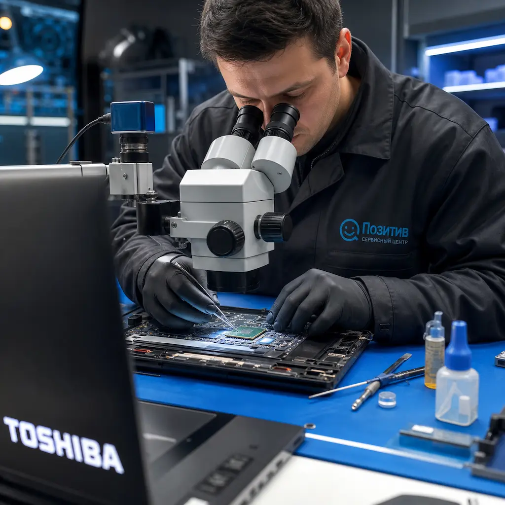 Замена видеокарты ноутбука Toshiba в Кстово