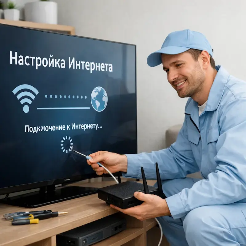 Настройка интернета на ТВ в Кстово