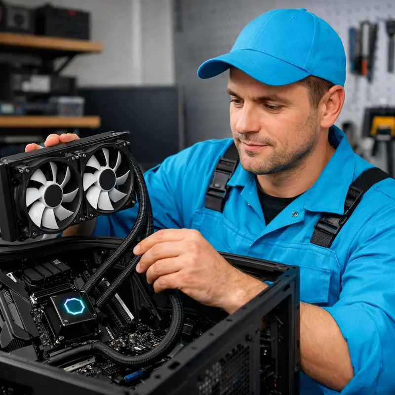 Установка водяного охлаждения на компьютер в Кстово