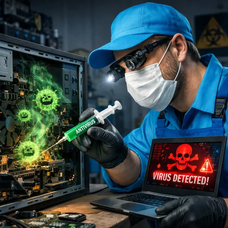 Лечение компьютера от вирусов в Кстово на дому