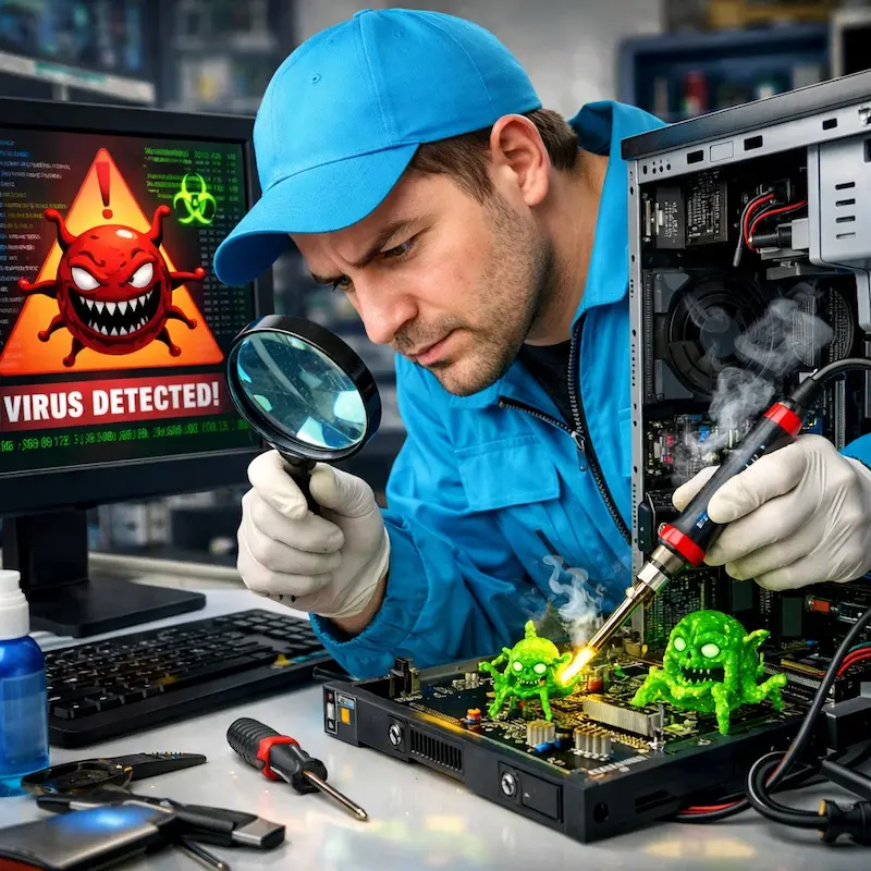 Вылечить компьютерный вирус в Кстово